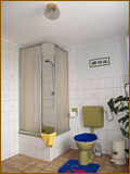 das Badezimmer in der Fewo Balm 1