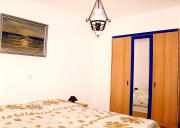 Insel Usedom, Balm am Achterwsser, Fewo 2, hier: das Schlafzimmer der Fewo 2 mit Doppelbett und gro�em Kleiderschrank