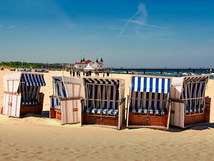 Der Strand von Ahlbeck auf Usedom. Unsere Rubrik mit Ferienwohnungen auf Usedom in den Kaiserbädern.