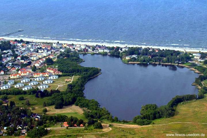 Bansin und Schloonsee mit Blick auf die Ostsee
