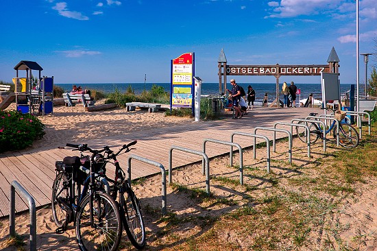 Hauptzugang zum Strand in Ückeritz