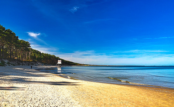 Ostseestrand bei zempin in Richtung Zinnowitz