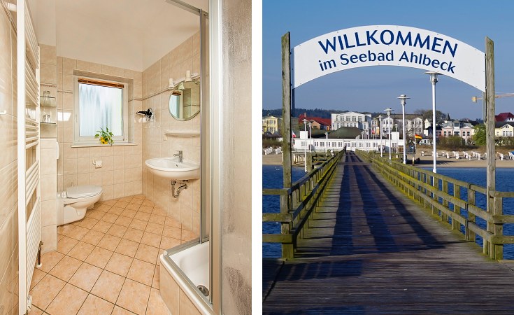 Küchenbereich im Bungalow in Ahlbeck