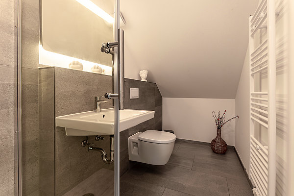 Badezimmer in der Ferienwohnung Badezimmer in der Ferienwohnung