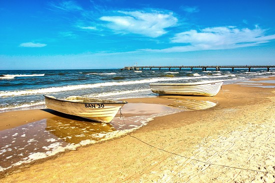 Boote und Seebrücke in Bansin