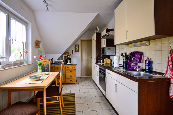 Ferienwohnung Bansin Usedom K�che mit Essbereich