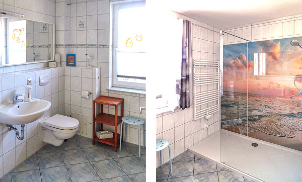 Ferienwohnung Bansin auf Usedom - Badezimmer mit Dusche