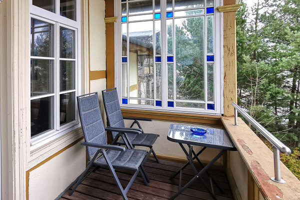 Ferienwohnung Kajte fr 2 Personen mit Kamin und Balkon auf der Insel Usedom in Heringsdorf. Nur 100 m vom Strand entfernt fr Ihren Ostseeurlaub auf Usedom.